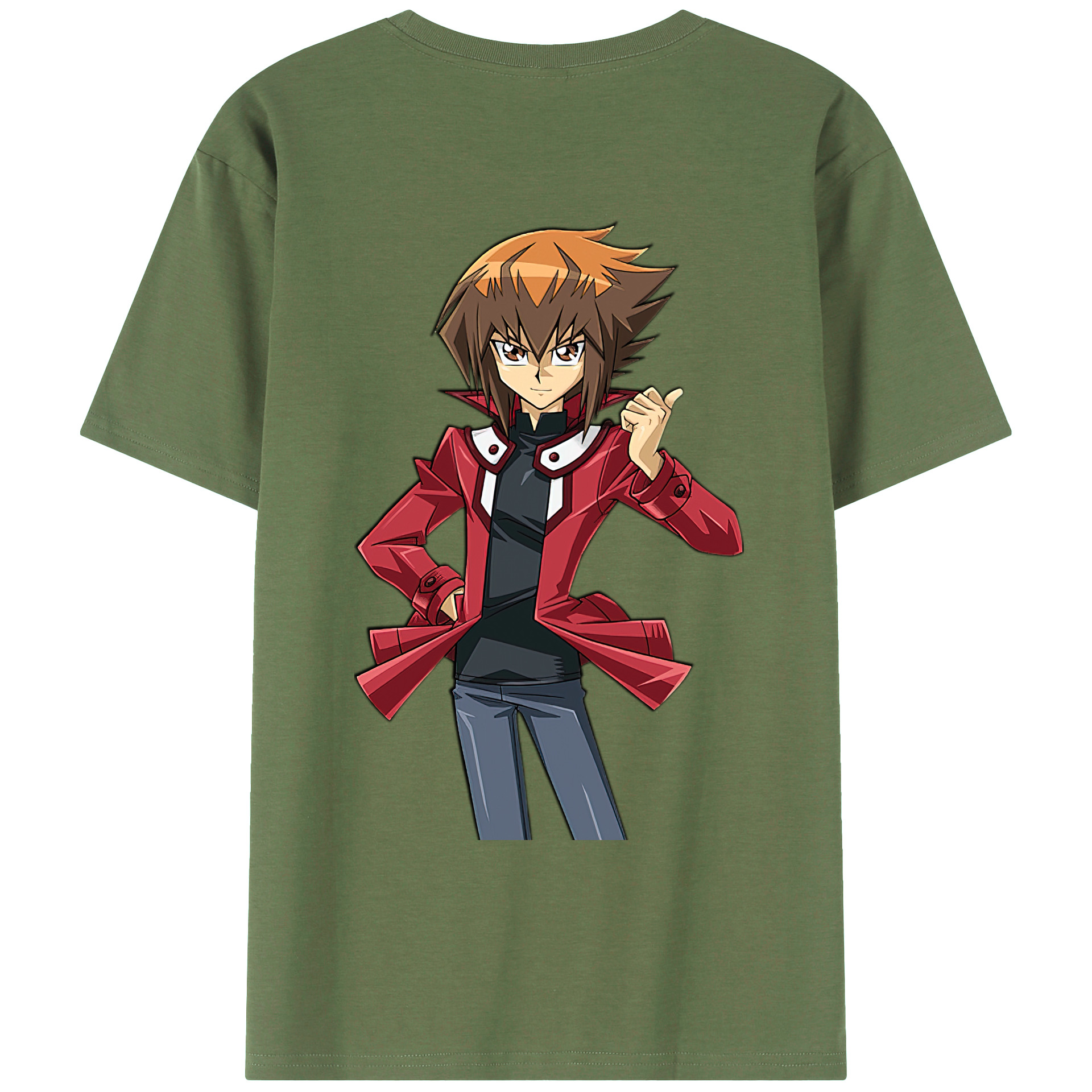 （画像用） 遊☆戯☆王 Yu-Gi-Oh! 綿100％ メンズ半袖Tシャツ（バックプリント） 通気性